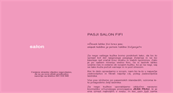 Desktop Screenshot of pasji-salon-fifi.com